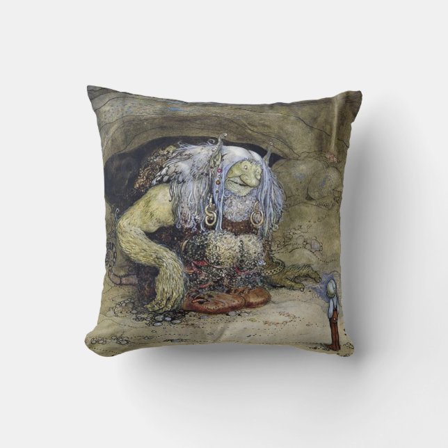 Cojín Decorativo “Niño con trol” de John Bauer (Anverso)