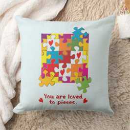 Cojín Decorativo Niño de cumpleaños rompe el amor a las piezas