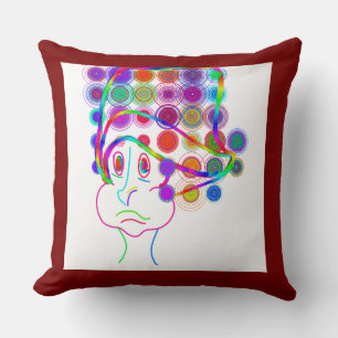 Cojín Decorativo Niño de Dibujos Animados con Sombrero Gracioso