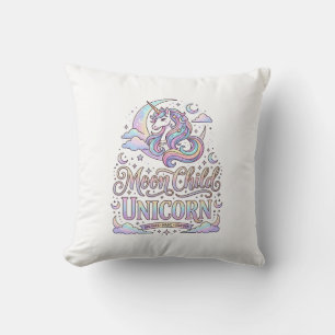 Cojín Decorativo Niño de la Luna Unicornio Diseño Original de Zazzl