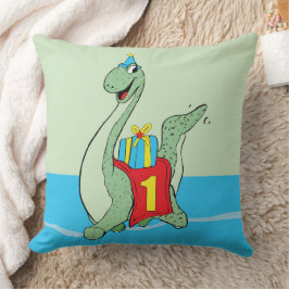 Cojín Decorativo Niño, Dinosaurio de cumpleaños