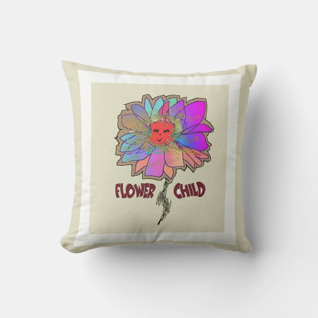 Cojín Decorativo Niño Flor (Anverso)