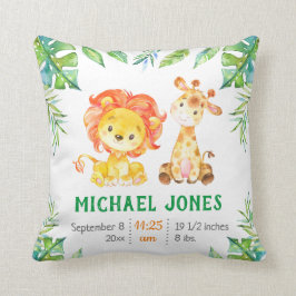 Cojín Decorativo Niño Personalizado Declara Nursera Verde Safari