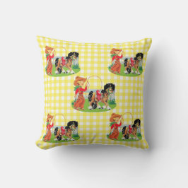 Cojín Decorativo Niño Vaquero Con Rope Y Caballo