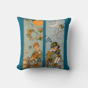 Cojín Decorativo Niño y chica de los años 20 en otoño