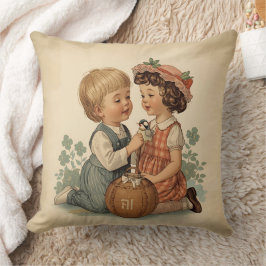 Cojín Decorativo Niños Antiguos Adorables