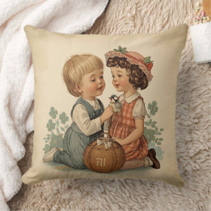 Cojín Decorativo Niños Antiguos Adorables
