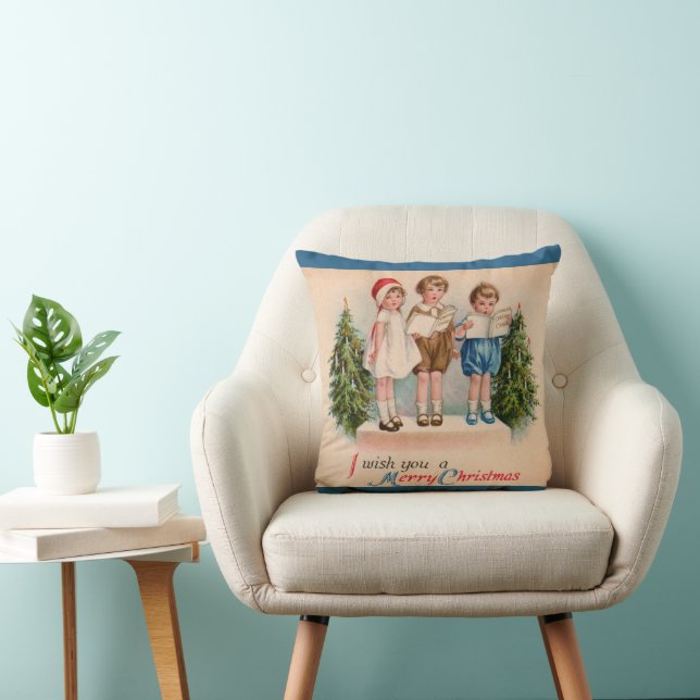 Cojín Decorativo Niños cargados Feliz Navidad Pillow (Silla)