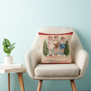 Cojín Decorativo Niños cargados Feliz Navidad Pillow