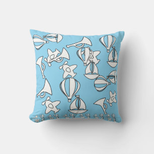 Cojín Decorativo Niños De La Colección De Juguetes Trim Lt Azul