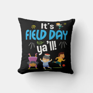 Cojín Decorativo Niños del Día de Campo de fin de año jardines de i