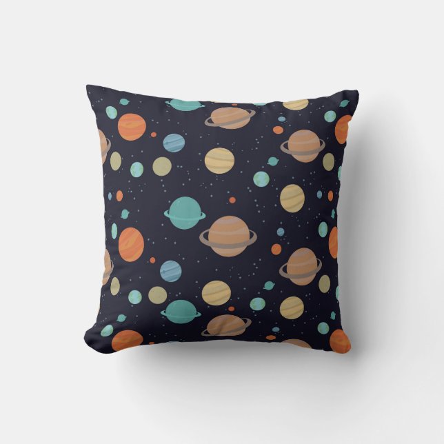 Cojín Decorativo Niños del patrón de galaxia (Anverso)