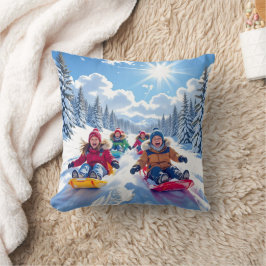 Cojín Decorativo Niños duermen Navidades de invierno