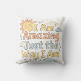 Cojín Decorativo Niños Dulces Afirmación Eres Increíble Cita