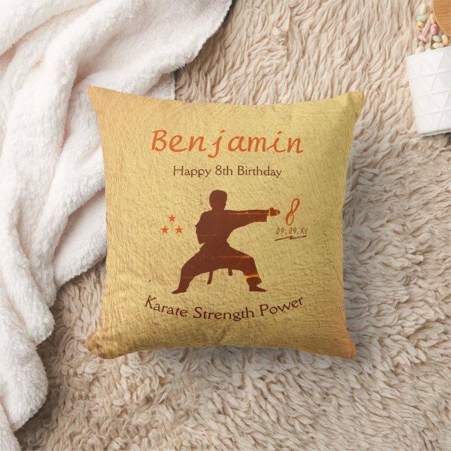 Cojín Decorativo Niños felices 8 años Karate de Artes Marciales de  (Manta)