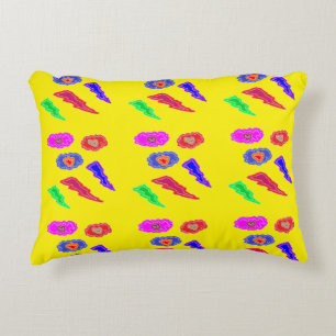 Cojín Decorativo Niños fiestas de colores más fuertes amarillo colo