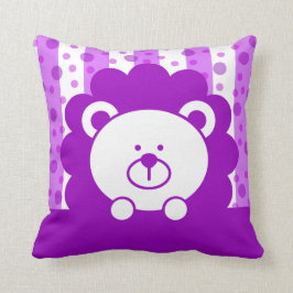 Cojín Decorativo Niños juguetes leones franjas puntos de polka| mor