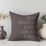 Cojín Decorativo Niños modernos y elegantes nombran familia persona<br><div class="desc">Los Niños Modernos Y Elegantes Llaman Cojín decorativo Familiar Personalizado.</div>