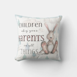 Cojín Decorativo Niños Personalizados Obedeced a vuestros Padres-Co