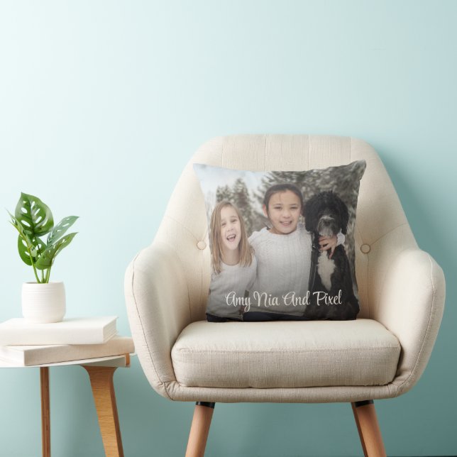 Cojín Decorativo Niños personalizados Y Tejido De Fotografía De Per (Silla)