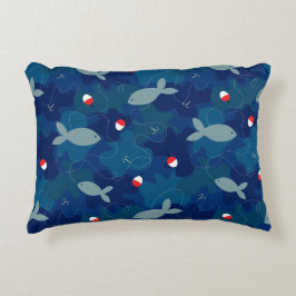 Cojín Decorativo Niños pescando azul