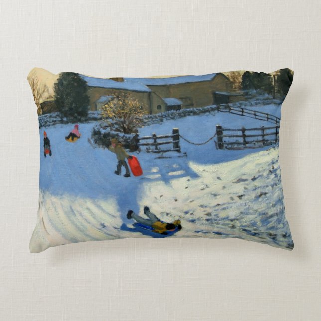 Cojín Decorativo Niños Sledong Monyash Derbyshire (Anverso)