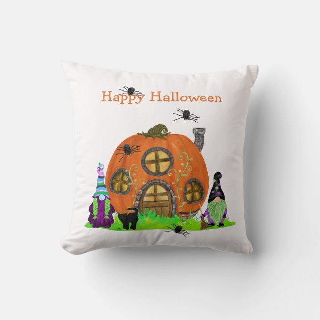 Cojín Decorativo Niños Whimsical Gnomes Halloween (Anverso)