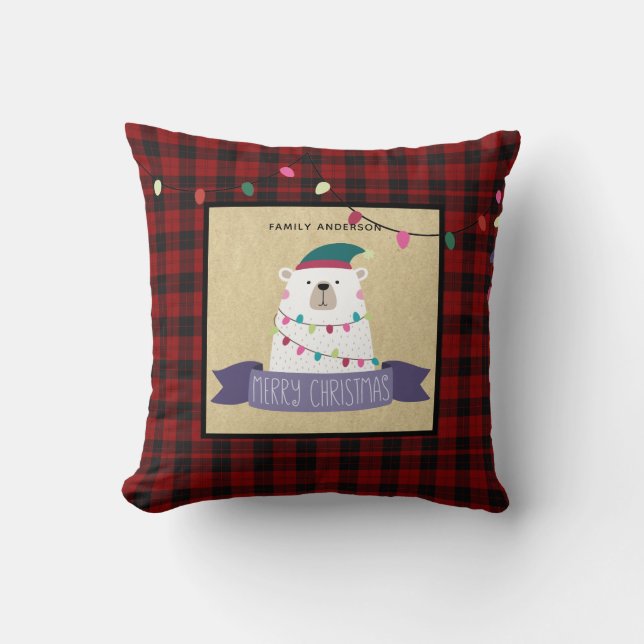 Cojín Decorativo Niños Xmas Personalizadas PolarBaño de Búfalo (Anverso)