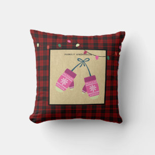 Cojín Decorativo Niños Xmas personalizados MITTENS Buffalo Placa