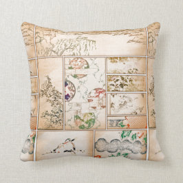 Cojín Decorativo Nishiki asiático del tsuzure del collage de la