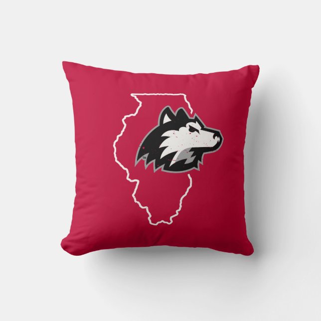 Cojín Decorativo NIU Huskies Estado Love (Anverso)