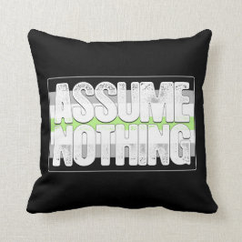 Cojín Decorativo No asuma nada bandera del orgullo de Agender