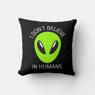 Cojín Decorativo No creo en los humanos