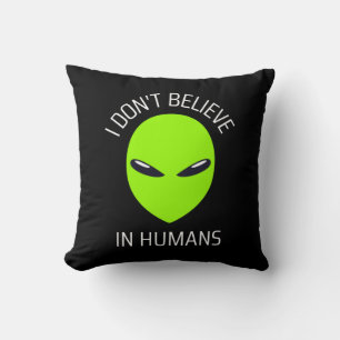 Cojín Decorativo No creo en los humanos