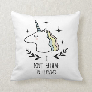 Cojín Decorativo No creo en seres humanos
