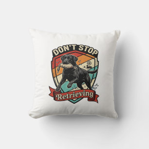 Cojín Decorativo No Dejes De Recuperar Labrador Negro Perro Pato Re