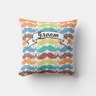 Cojín Decorativo No destrocen el bigote de bigote retro hipster