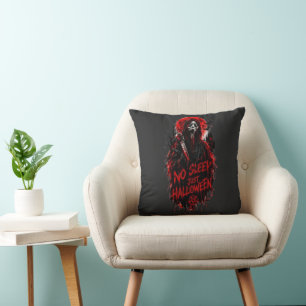 Cojín Decorativo No dormir solo grito de Halloween Diseño gótico de