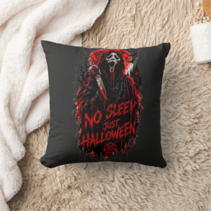Cojín Decorativo No dormir solo grito de Halloween Diseño gótico de