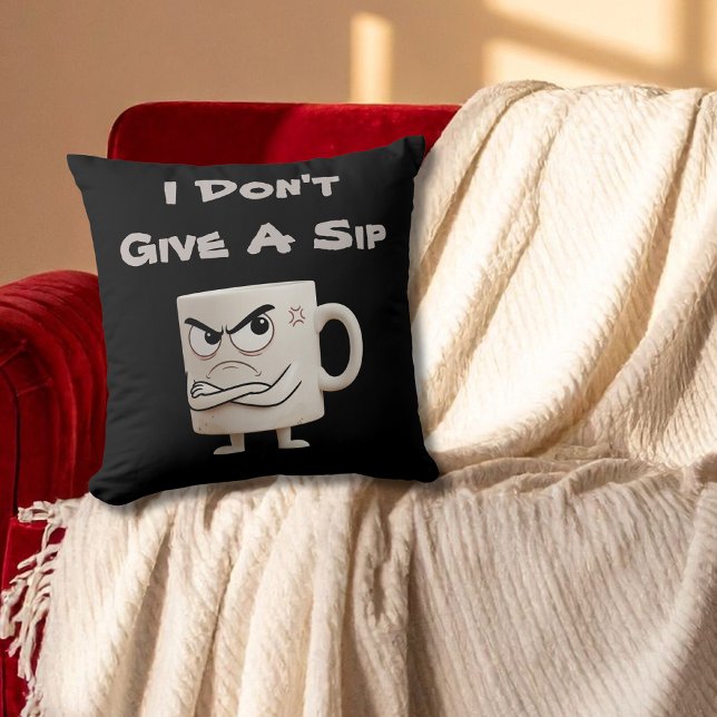 Cojín Decorativo "No doy un suspiro" Grumpy Mug (Subido por el creador)