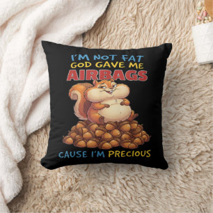 Cojín Decorativo No Estoy Gorda Dios Me Dio Airbags Porque Soy Prec