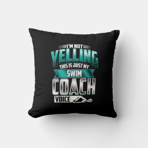 Cojín Decorativo No Estoy Gritando Al Entrenador De Natación Voz Gr