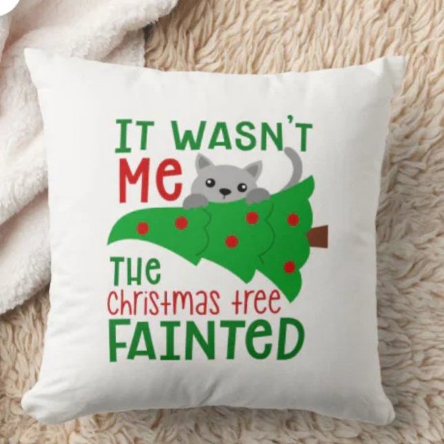 Cojín Decorativo No fui yo el árbol desmayado Navidades graciosos (Subido por el creador)