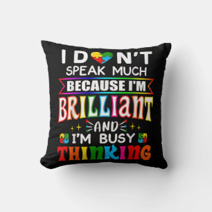 Cojín Decorativo No hablo mucho autismo brillante autista