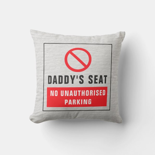 Cojín Decorativo No hay asientos de estacionamiento personalizados (Anverso)