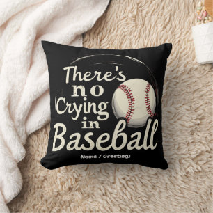 Cojín Decorativo No Hay Lágrimas en el Béisbol Un Divertido Día de