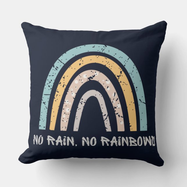 Cojín Decorativo No hay lluvia, no lluvias, la motivación cita una  (Anverso)