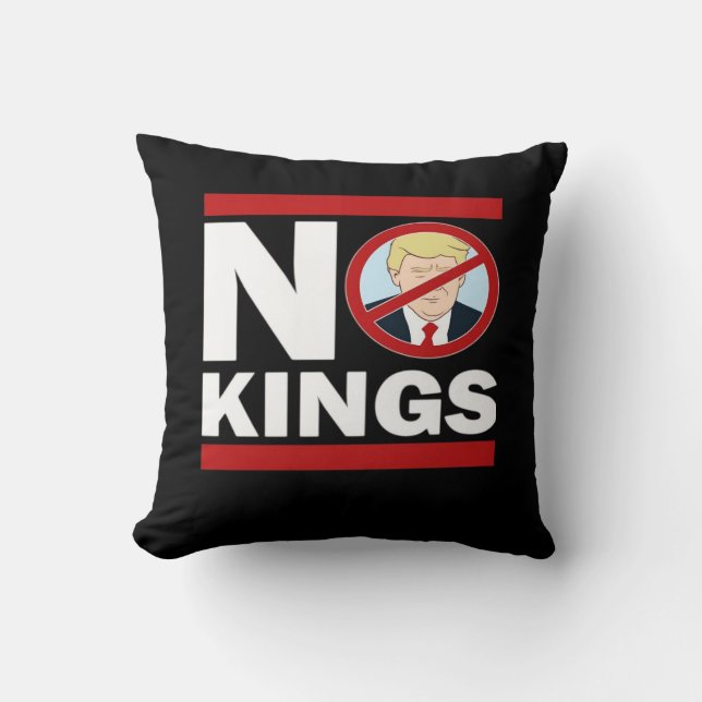 Cojín Decorativo No Kings Anti Classic Minimal Limpio (Anverso)