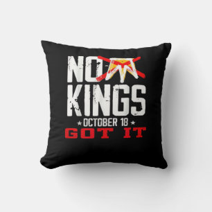 Cojín Decorativo No Kings Es Diseño Mínimo Clásico