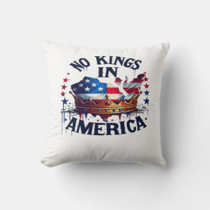 Cojín Decorativo No Kings In America Clásico Retro Cool